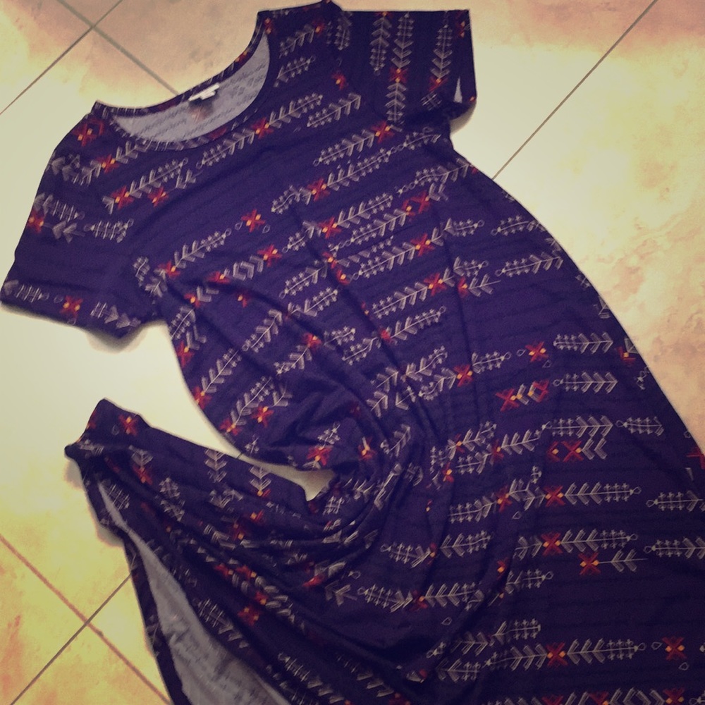 LulaRoe Carly purple dress
